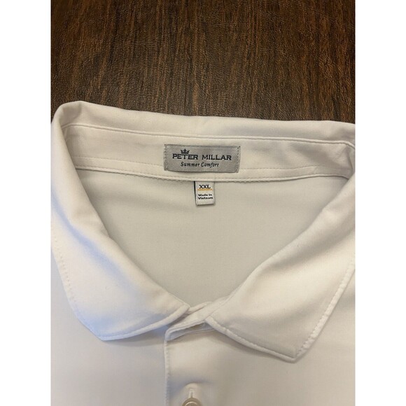 Peter Millar Summer Comfort Polo 2XL White Highland Fling Irish/Scottish Flags - Picture 4 of 4